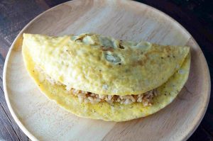 Yumurta - pirinçli omlet 2